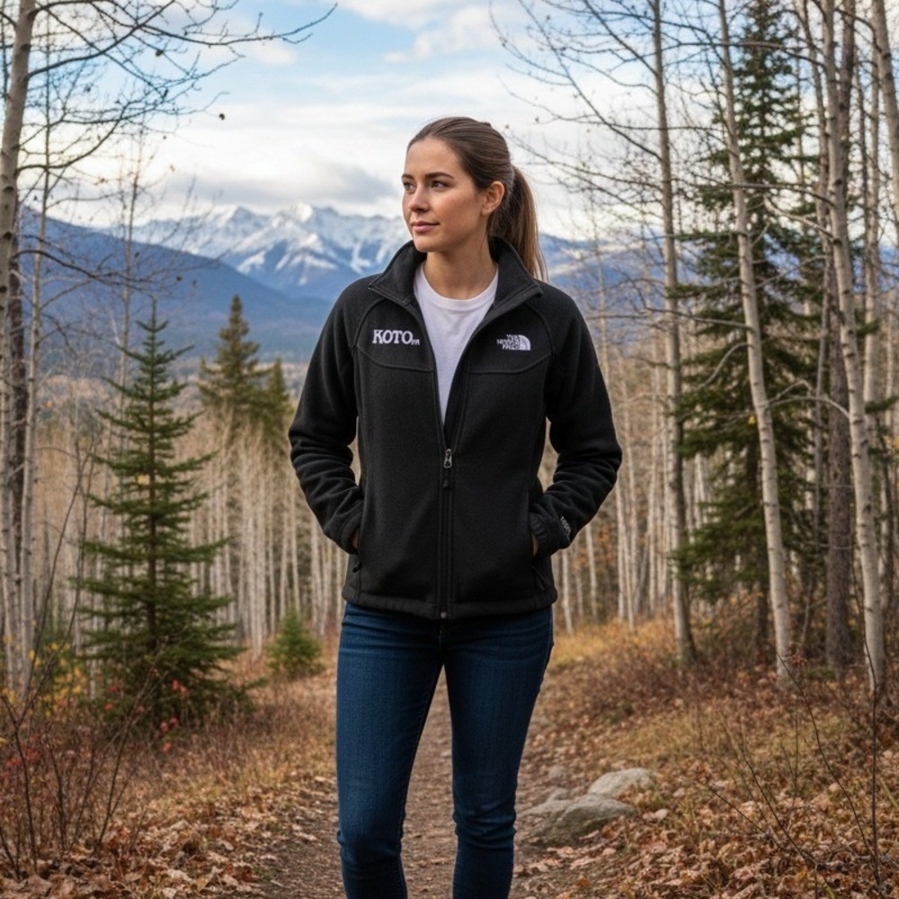 The North Face Jacket Women's Size Medium Koto Full Zip Fleece Lightweight Black